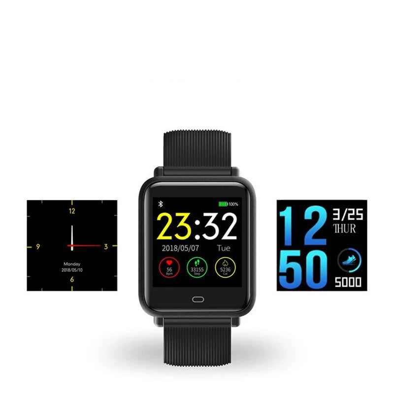 Smartwatch FITNESS Q9 - Frequência Cardíaca iOS e Android